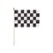 Party Central Club Pack of 12 Black and White Checkered Race Flags 12"